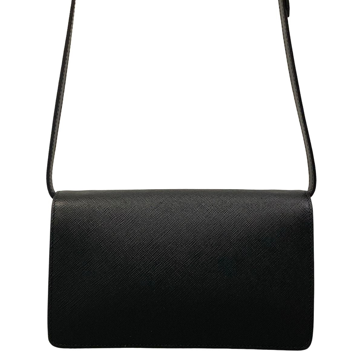 Prada Shoulder Bag Saffiano Leather Black — view 3