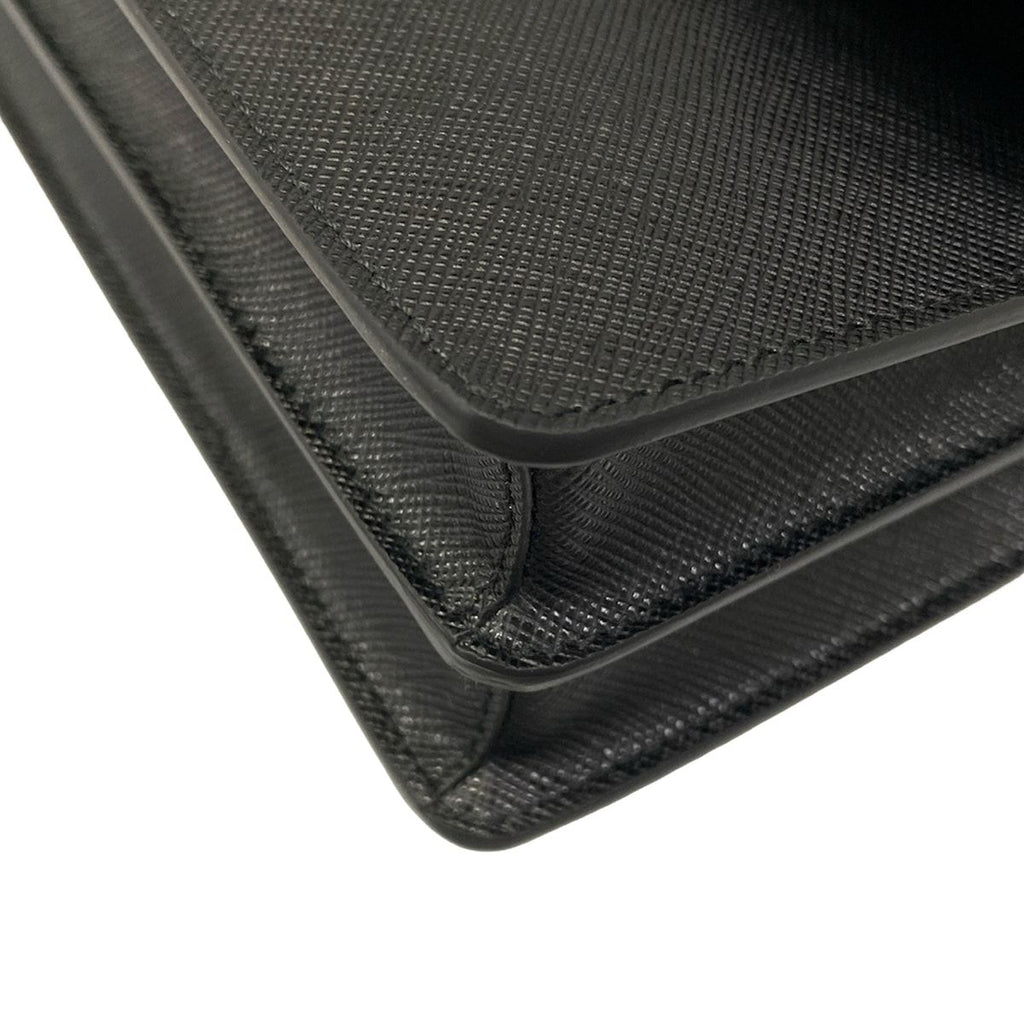 Prada Shoulder Bag Saffiano Leather Black — view 7