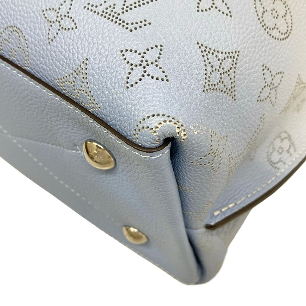 Louis Vuitton Handbag Mahina Mulia Blue Leather Cowhide — view 6