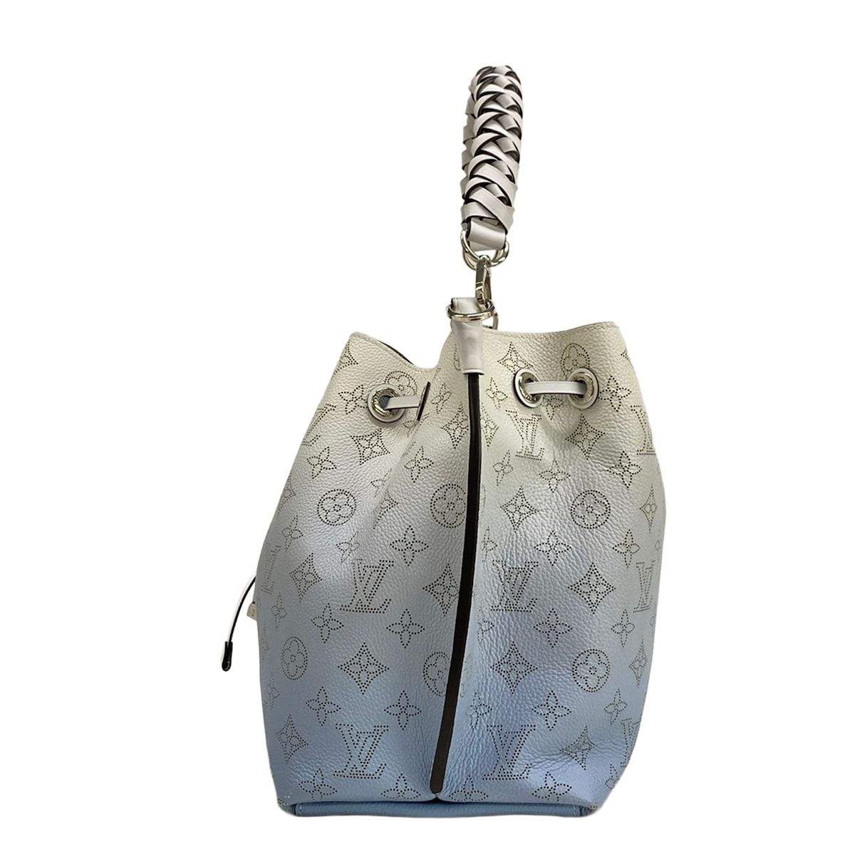 Louis Vuitton Handbag Mahina Mulia Blue Leather Cowhide — view 4