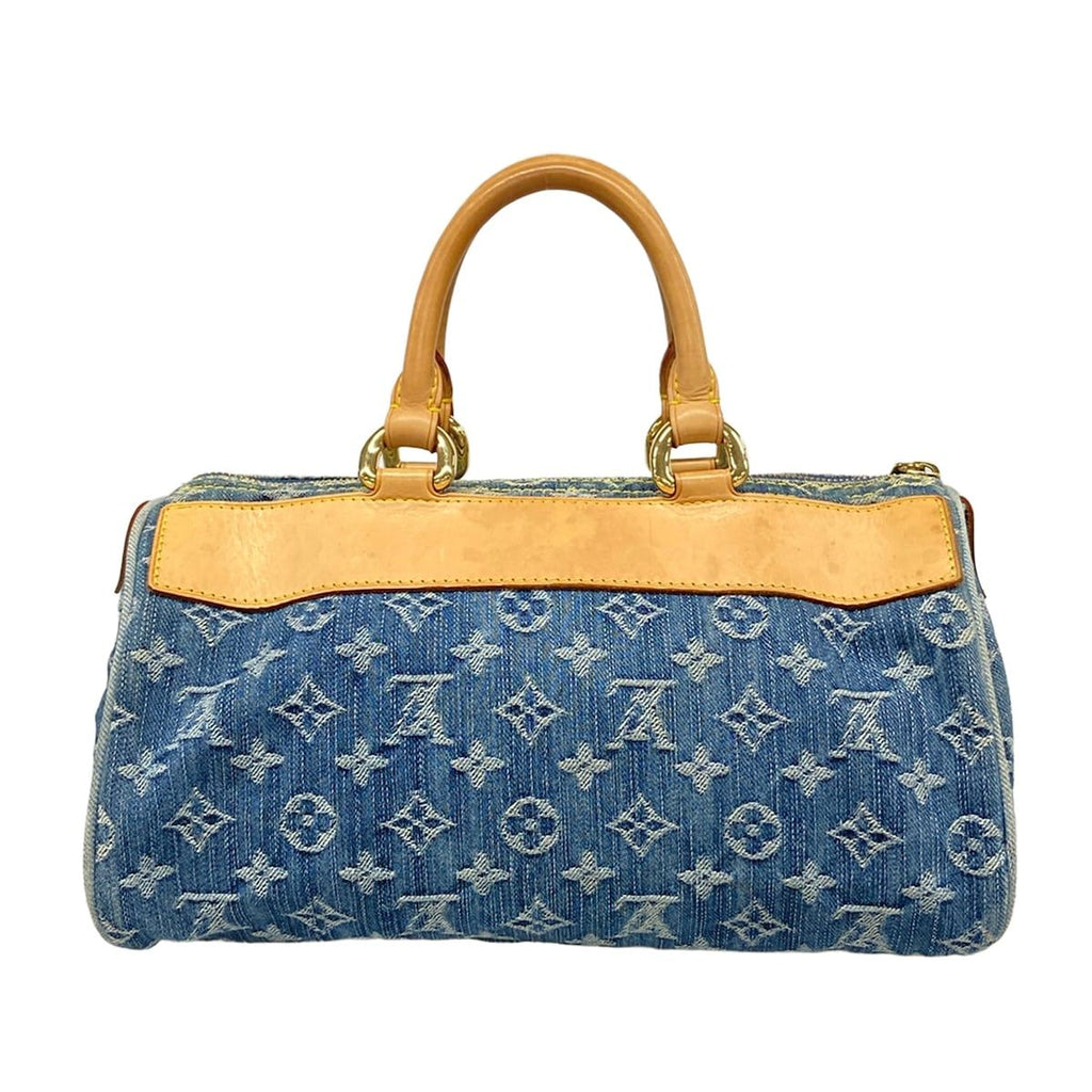 Louis Vuitton Handbag Monogram Denim Neo Speedy Blue Cotton — view 3