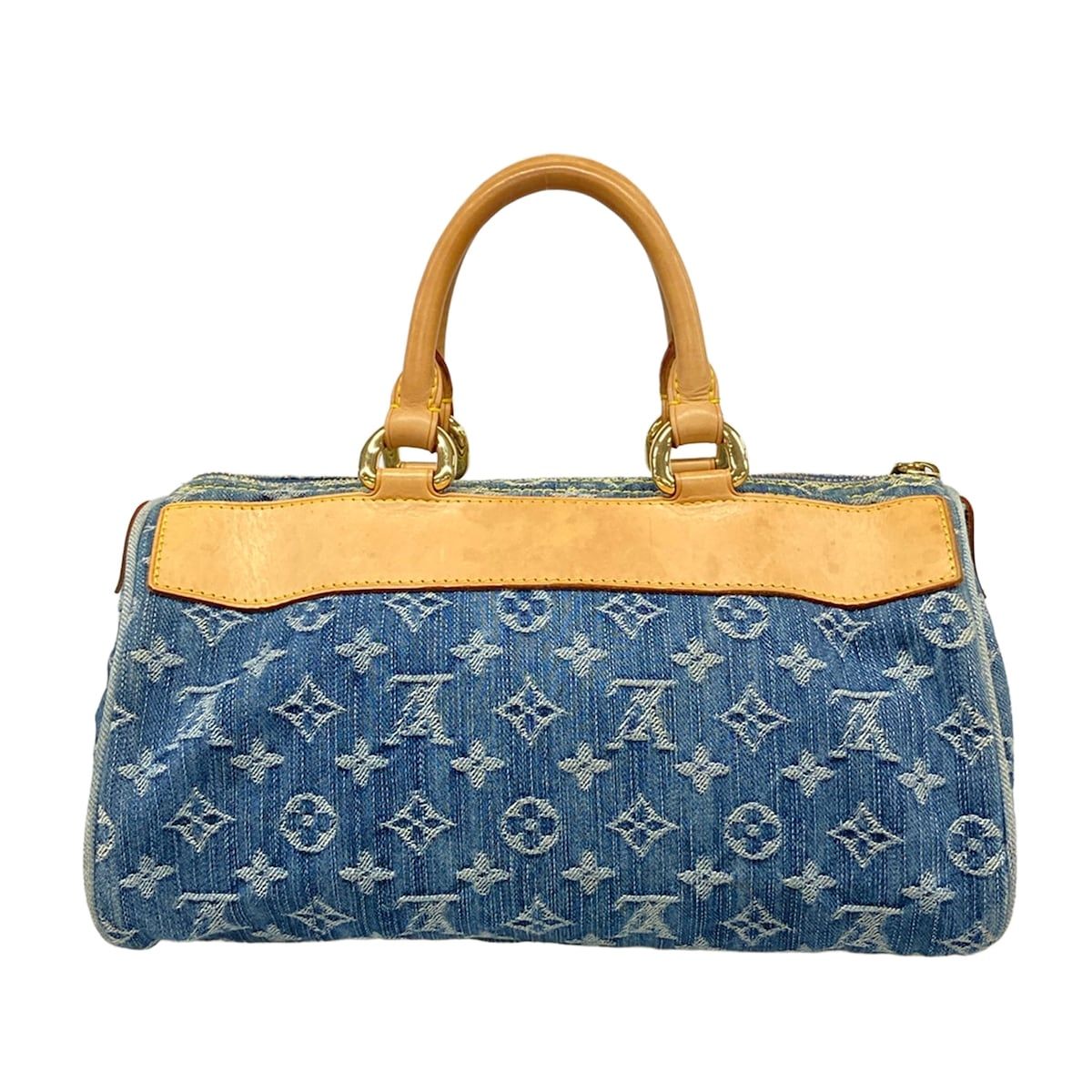 Louis Vuitton Handbag Monogram Denim Neo Speedy Blue Cotton — view 3