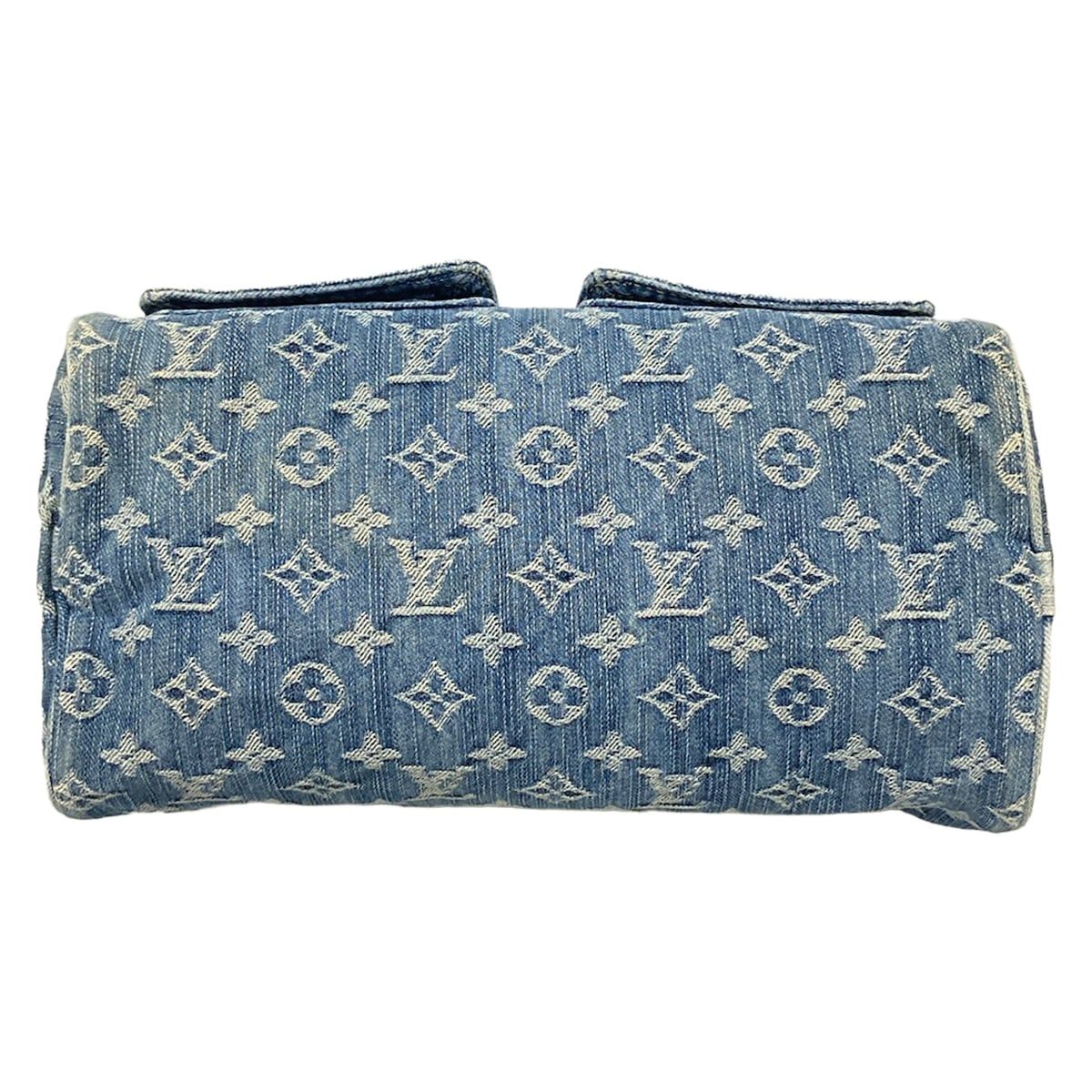 Louis Vuitton Handbag Monogram Denim Neo Speedy Blue Cotton — view 5