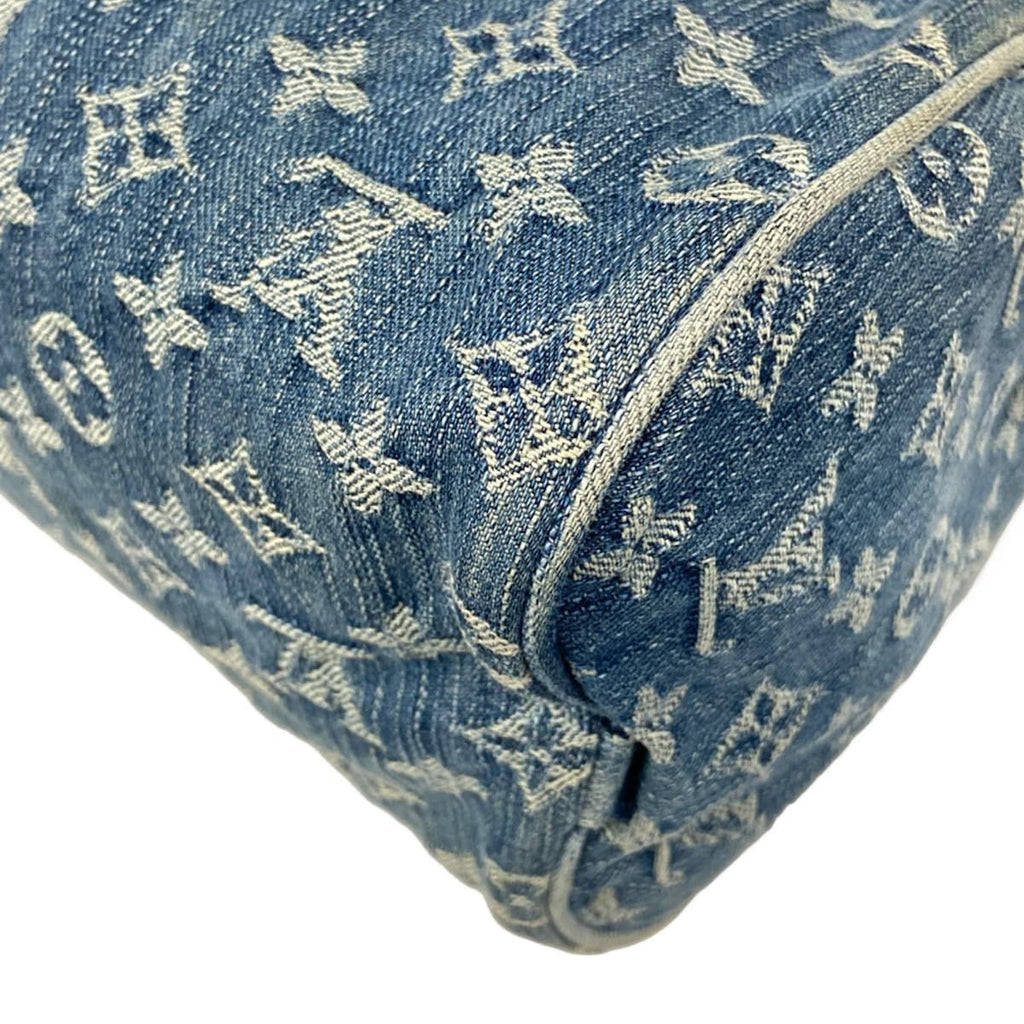 Louis Vuitton Handbag Monogram Denim Neo Speedy Blue Cotton — view 8