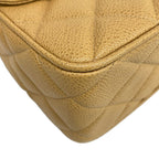 Chanel Shoulder Bag Quilted Beige Gold Chain Jumbo CC Logo — view 6