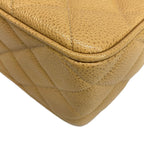 Chanel Shoulder Bag Quilted Beige Gold Chain Jumbo CC Logo — view 7