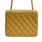 Chanel Shoulder Bag Quilted Beige Gold Chain Jumbo CC Logo — view 3