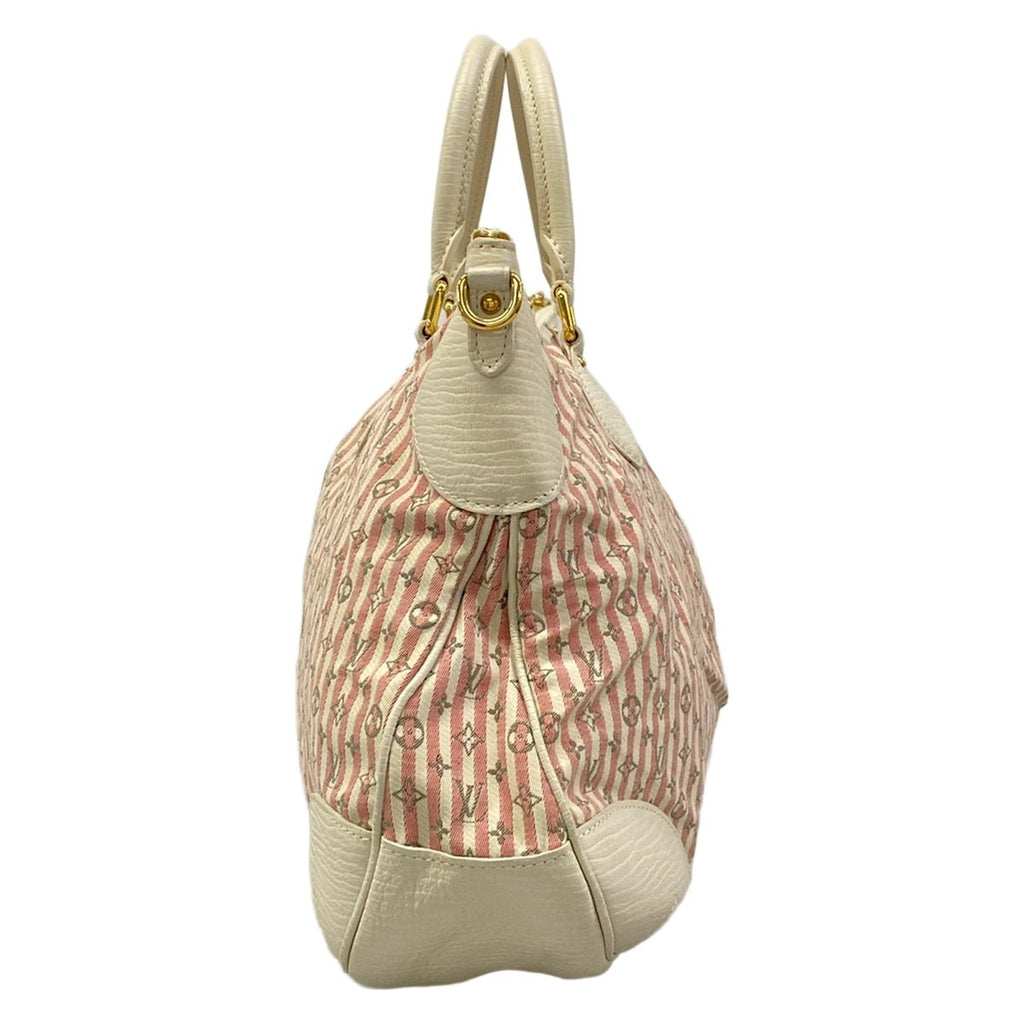 Louis Vuitton Handbag Monogram Mini Lin Croisette Marina GM Rouge Cotton Linen — view 4