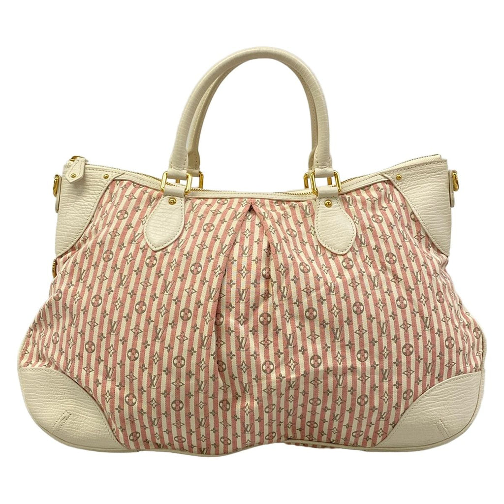 Louis Vuitton Handbag Monogram Mini Lin Croisette Marina GM Rouge Cotton Linen