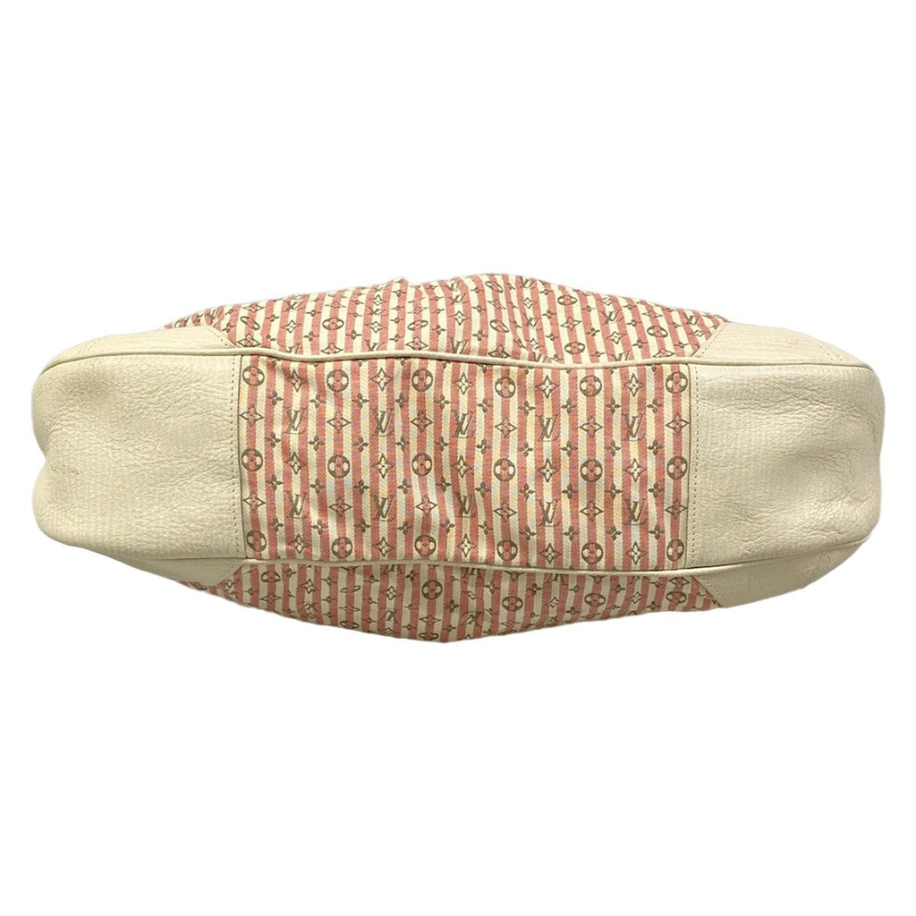 Louis Vuitton Handbag Monogram Mini Lin Croisette Marina GM Rouge Cotton Linen — view 5
