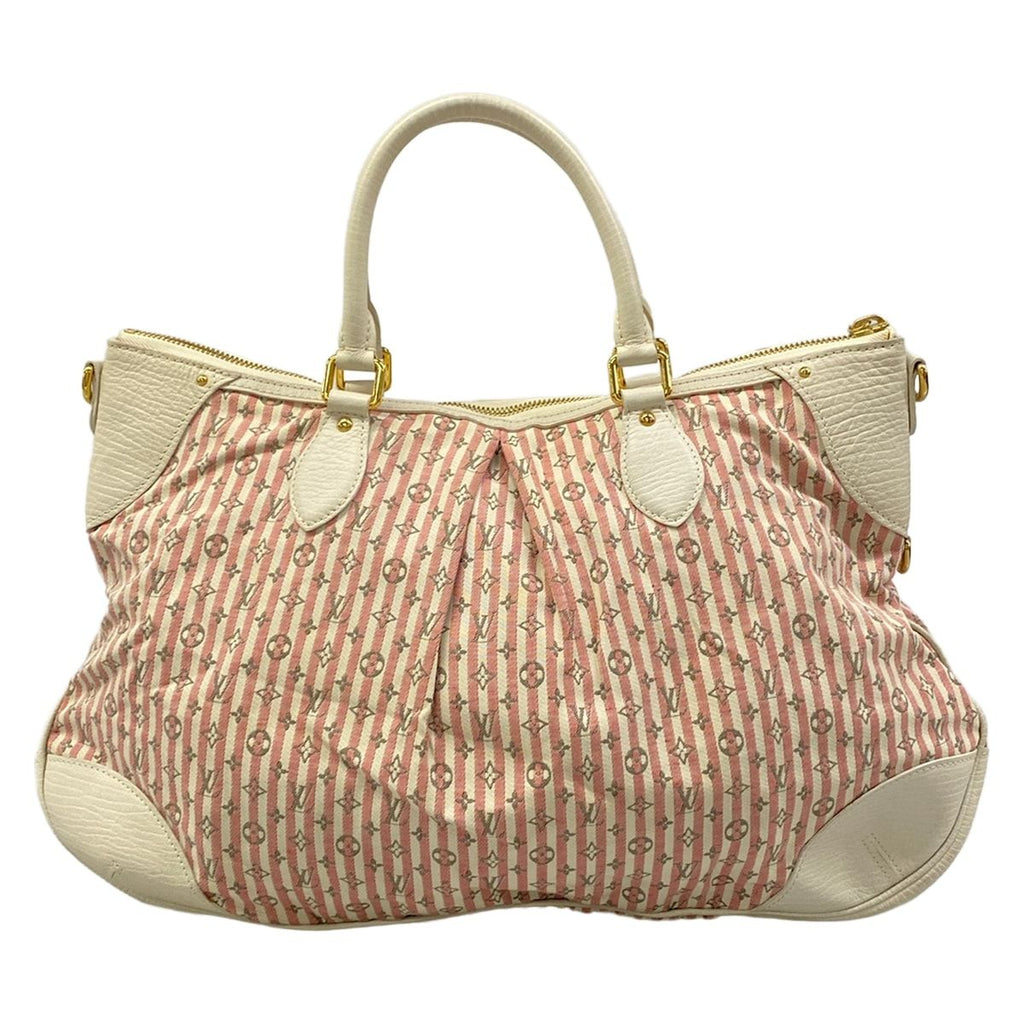 Louis Vuitton Handbag Monogram Mini Lin Croisette Marina GM Rouge Cotton Linen — view 3