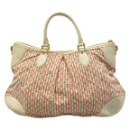 Louis Vuitton Handbag Monogram Mini Lin Croisette Marina GM Rouge Cotton Linen — view 3