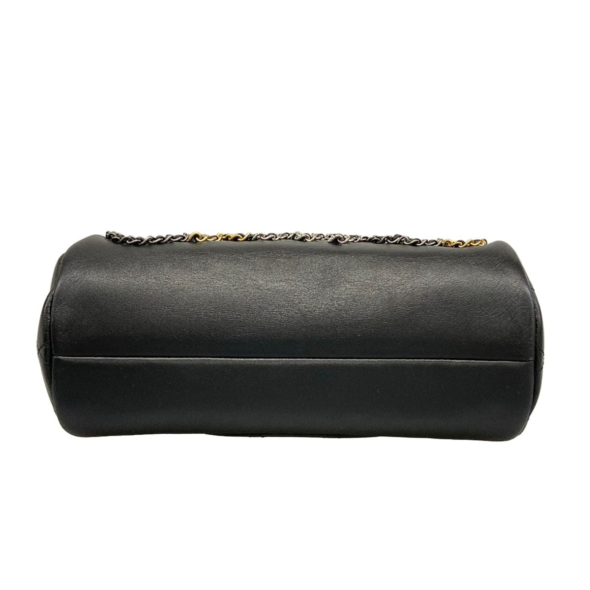 Chanel Shoulder Bag Black Chain Logo — view 5