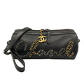 Chanel Shoulder Bag Black Chain Logo