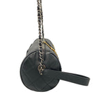 Chanel Shoulder Bag Black Chain Logo — view 2