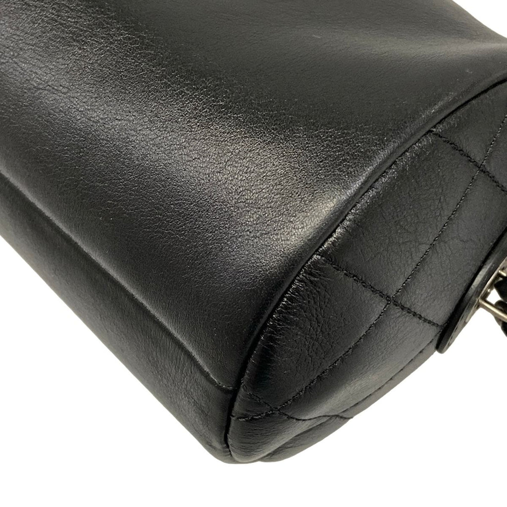 Chanel Shoulder Bag Black Chain Logo — view 8