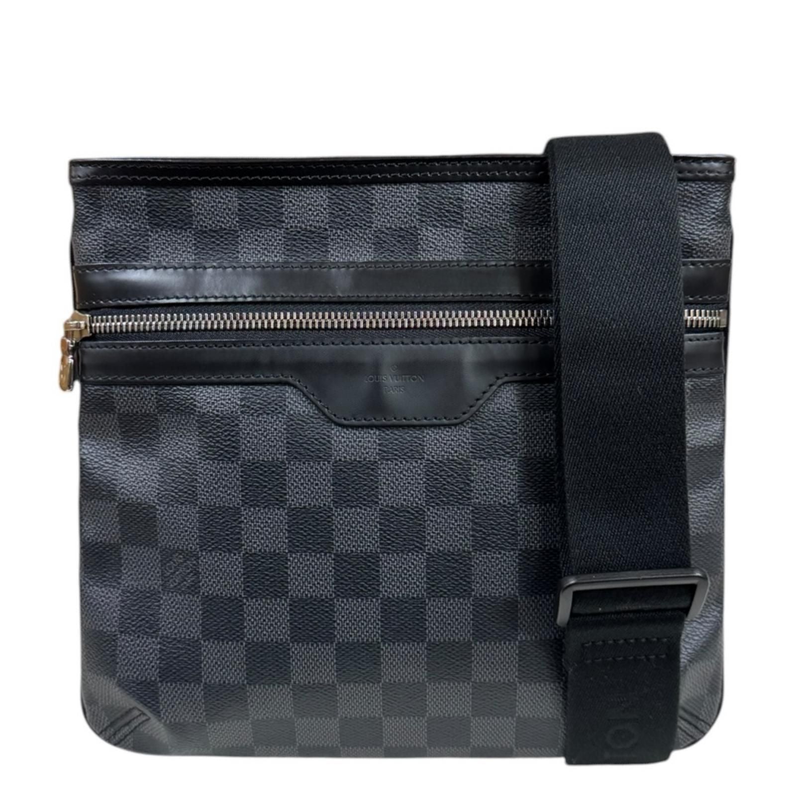 Louis Vuitton Thomas Damier Graphite Shoulder Bag Canvas Black Vintage