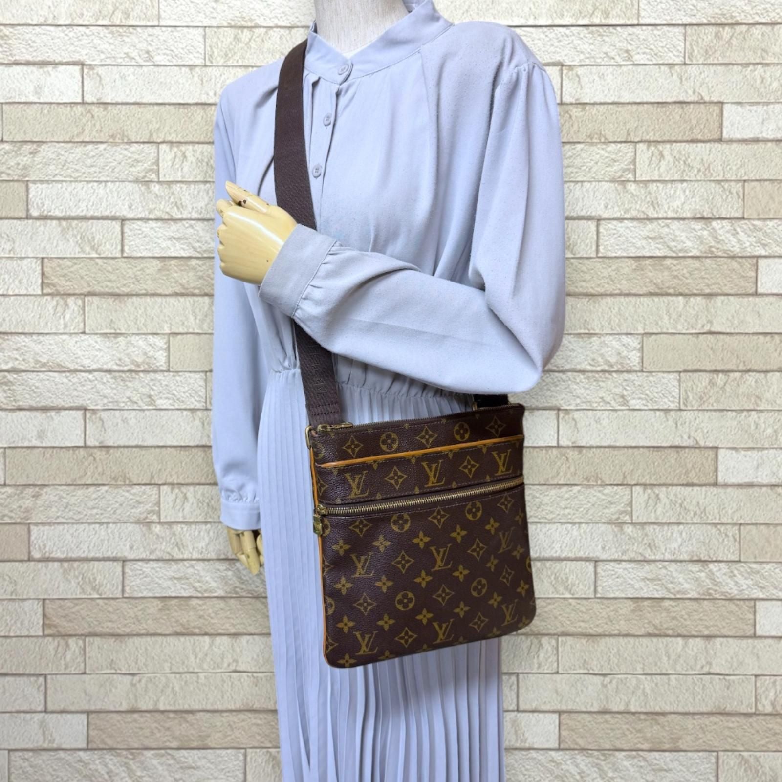 Louis Vuitton Pochette Valmy Monogram Shoulder Bag Canvas Brown Vintage — view 2