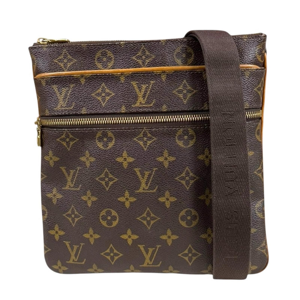 Louis Vuitton Pochette Valmy Monogram Shoulder Bag Canvas Brown Vintage