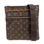 Louis Vuitton Pochette Valmy Monogram Shoulder Bag Canvas Brown Vintage