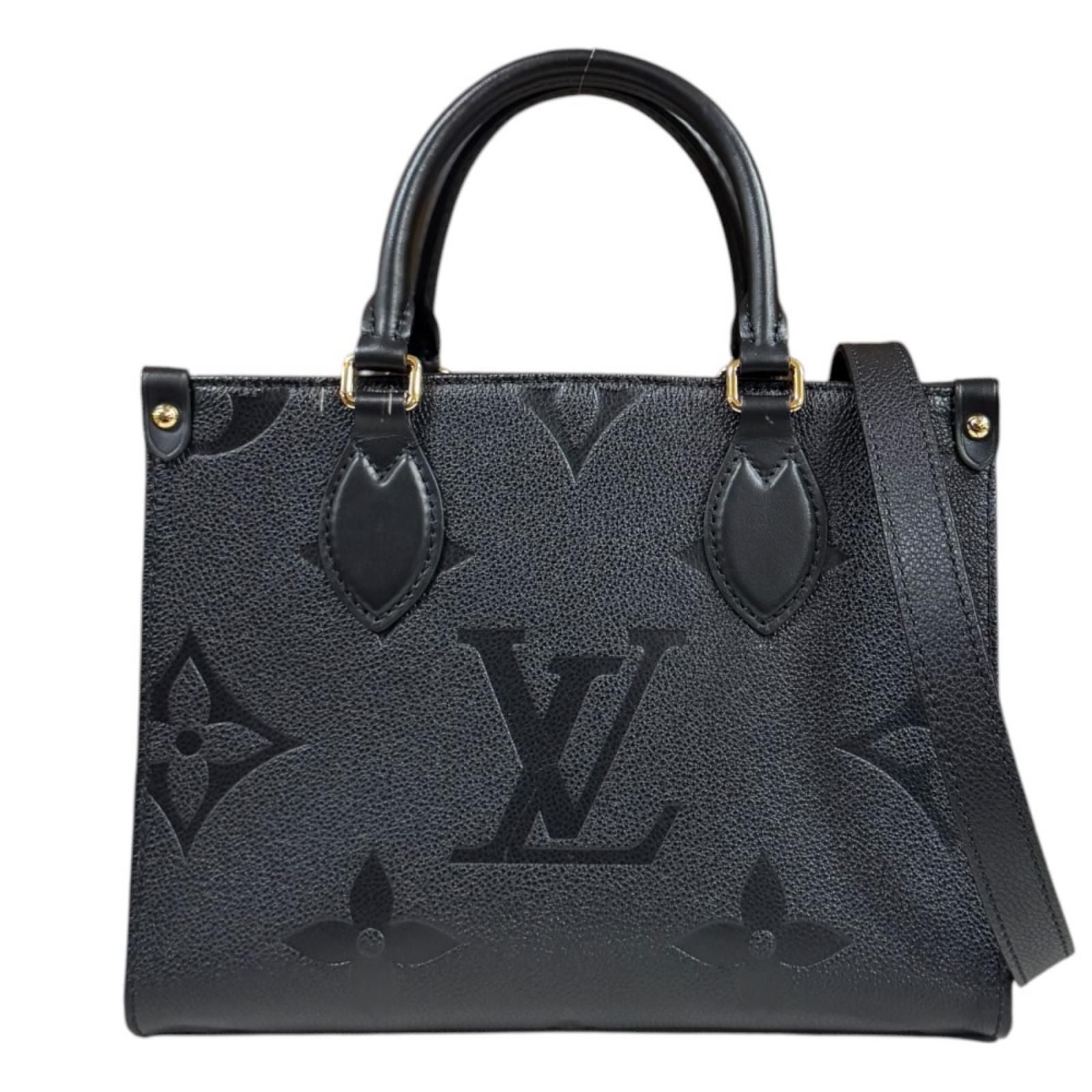 Louis Vuitton On The Go PM Monogram Empreinte Shoulder Bag Black Vintage