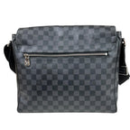 Louis Vuitton District MM NM Damier Graphite Shoulder Bag Canvas Black Vintage — view 3