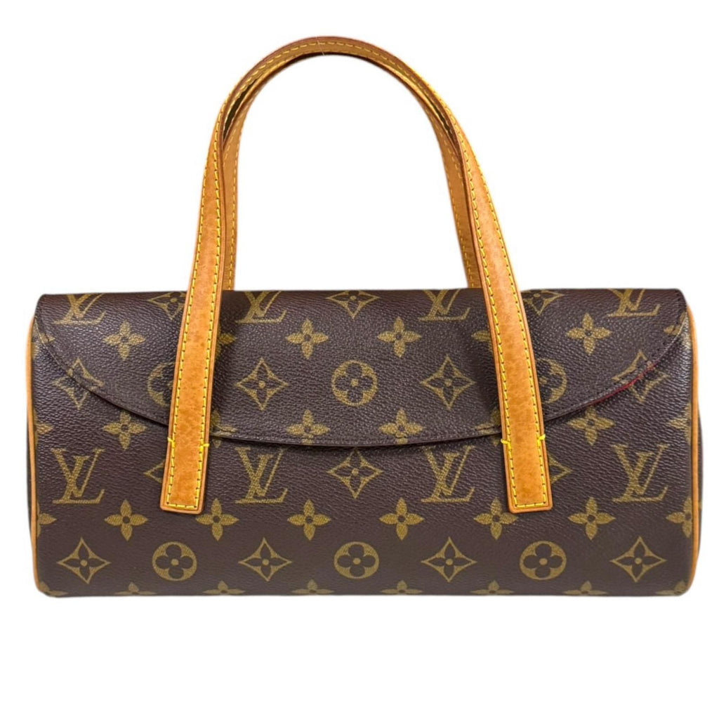 Louis Vuitton Sonatine Monogram Handbag Canvas Brown Vintage