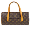 Louis Vuitton Sonatine Monogram Handbag Canvas Brown Vintage