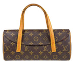 Louis Vuitton Sonatine Monogram Handbag Canvas Brown Vintage