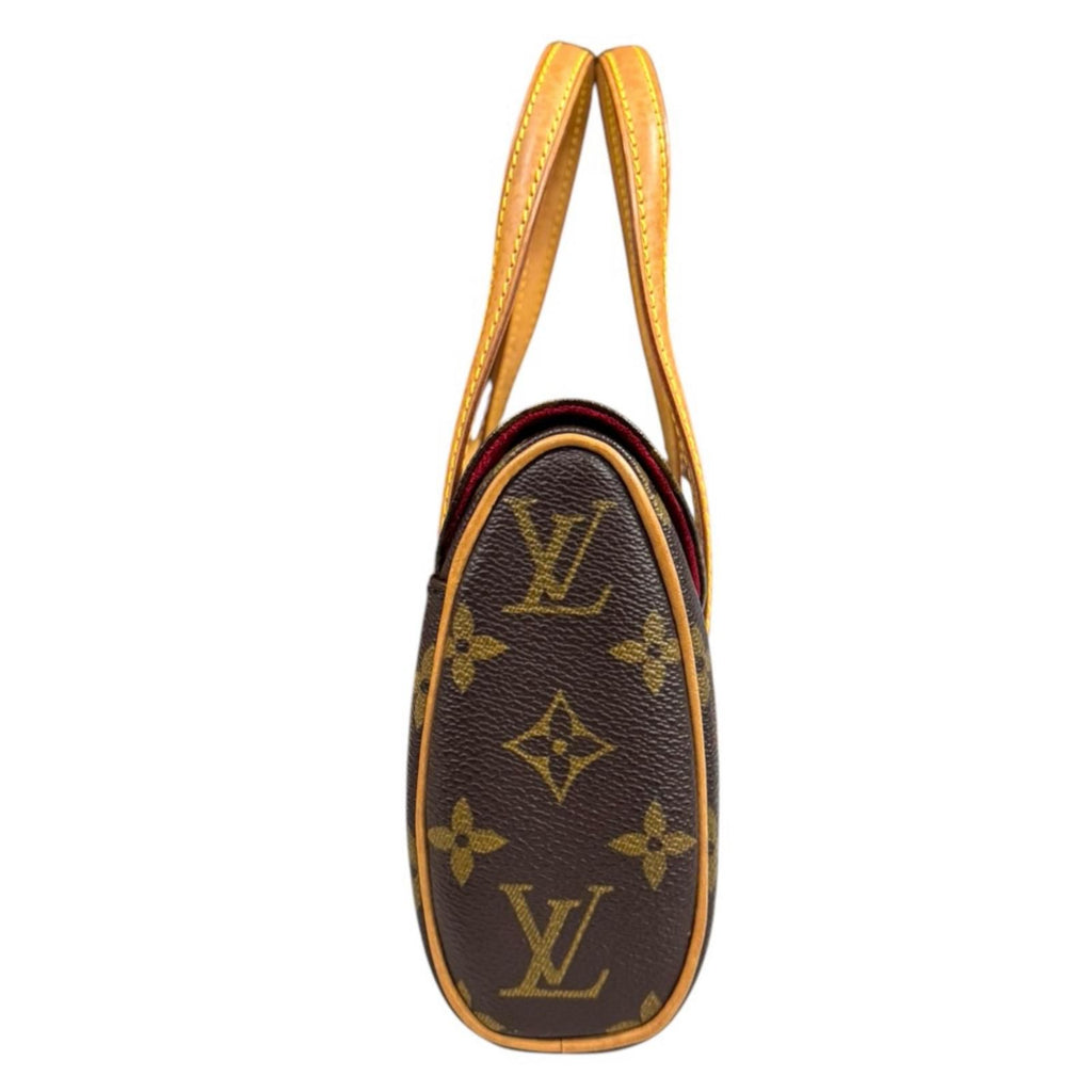 Louis Vuitton Sonatine Monogram Handbag Canvas Brown Vintage — view 4