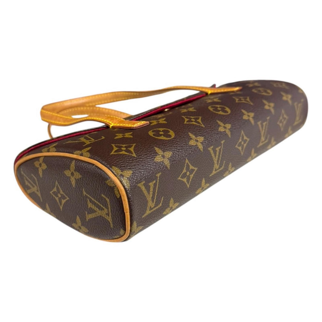 Louis Vuitton Sonatine Monogram Handbag Canvas Brown Vintage — view 6