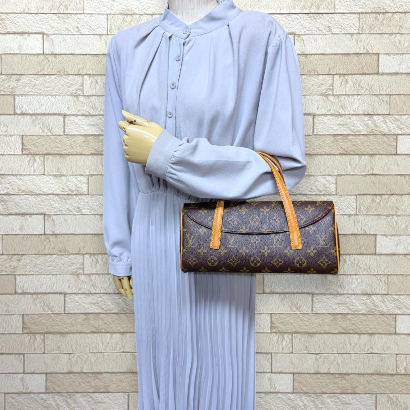 Louis Vuitton Sonatine Monogram Handbag Canvas Brown Vintage — view 2