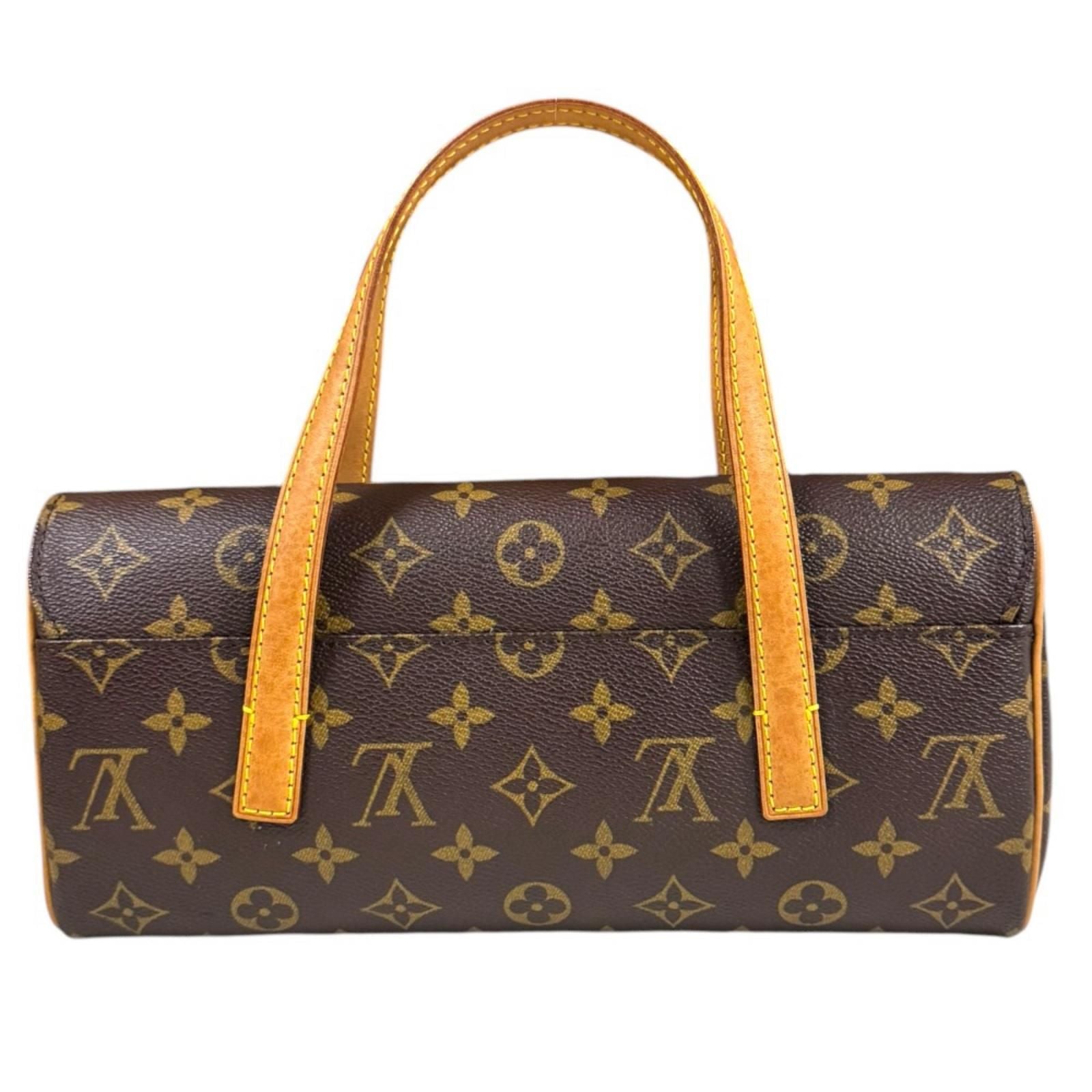 Louis Vuitton Sonatine Monogram Handbag Canvas Brown Vintage — view 3