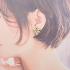 Dior Earrings Gold Color Rhinestone Pawn — view 7