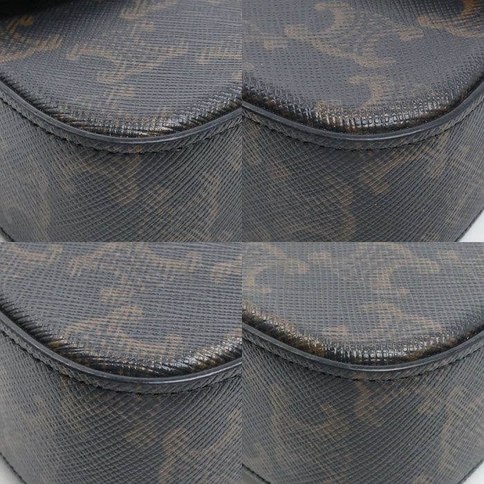 Celine Triomphe Claude Shoulder Bag Brown Vintage — view 6