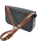 Celine Triomphe Claude Shoulder Bag Brown Vintage — view 2