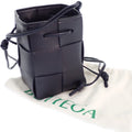 Bottega Veneta Cassette Mini Crossbody Bucket Shoulder Bag Lambskin Intrecht