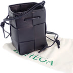 Bottega Veneta Cassette Mini Crossbody Bucket Shoulder Bag Lambskin Intrecht