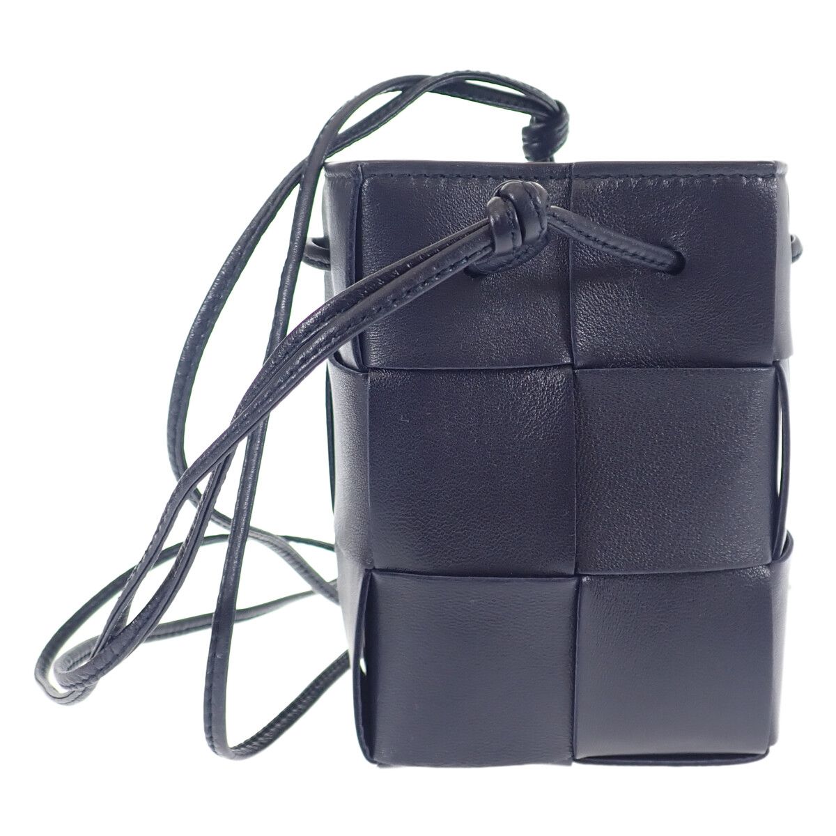 Bottega Veneta Cassette Mini Crossbody Bucket Shoulder Bag Lambskin Intrecht — view 3