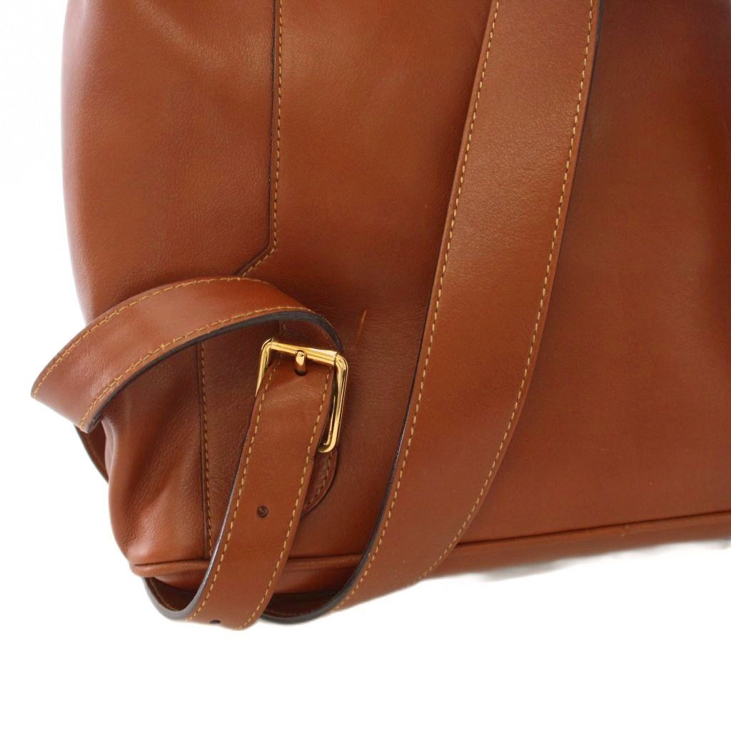 Gucci Vintage Bamboo Backpack Leather Brown 003 TK — view 7