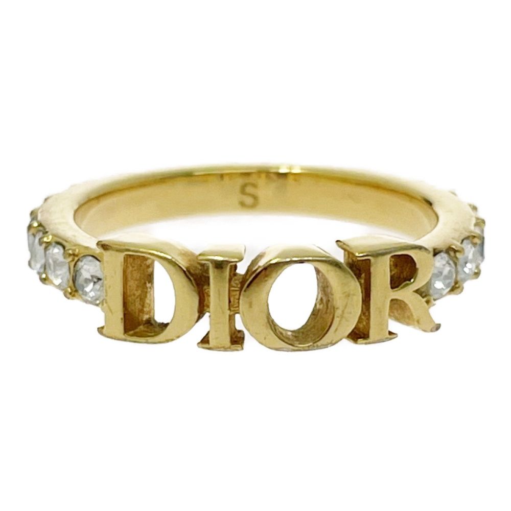 Dior Rhinestone Deceptionring Gold Ring