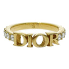 Dior Rhinestone Deceptionring Gold Ring