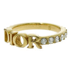 Dior Rhinestone Deceptionring Gold Ring — view 3