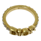 Dior Rhinestone Deceptionring Gold Ring — view 5