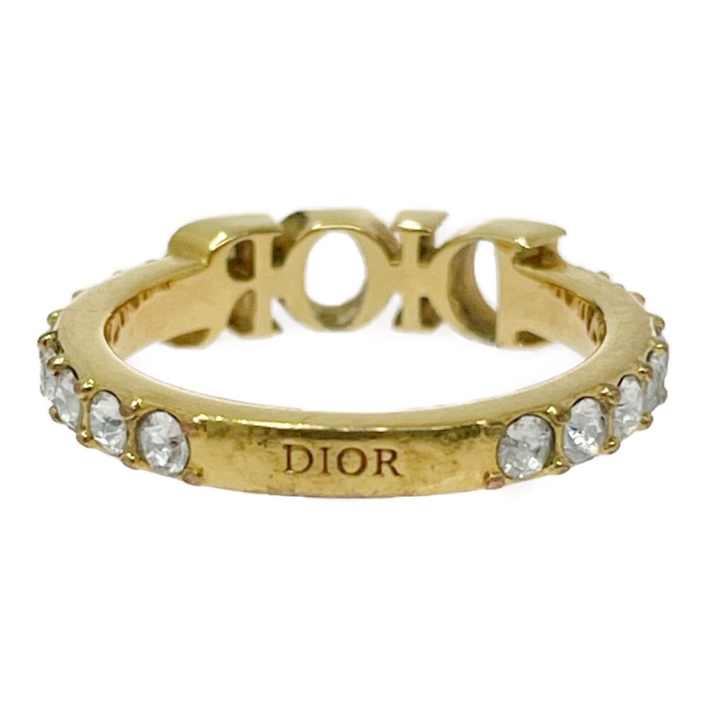 Dior Rhinestone Deceptionring Gold Ring — view 4