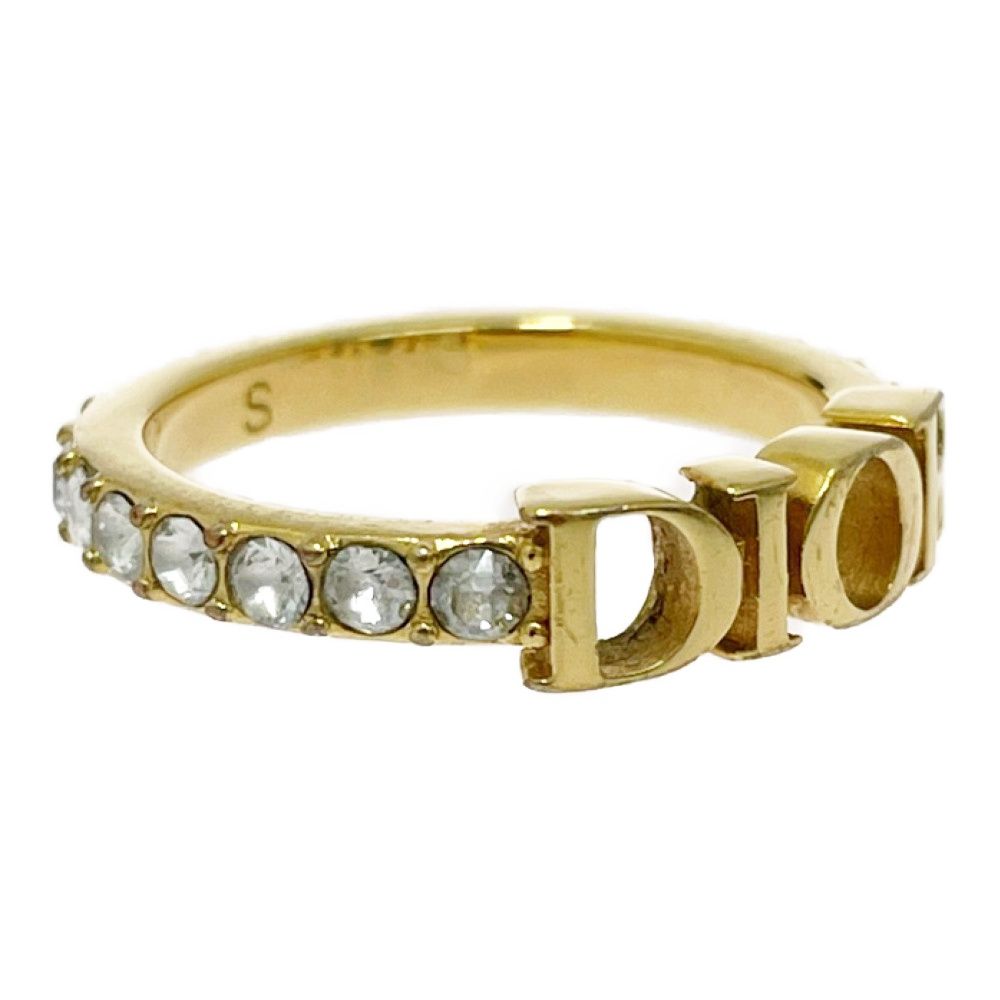 Dior Rhinestone Deceptionring Gold Ring — view 2
