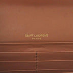 Saint Laurent Paris Cassandralogo Stitch Wallet Coin Purse Flap Lambskin Brown — view 7