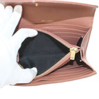 Saint Laurent Paris Cassandralogo Stitch Wallet Coin Purse Flap Lambskin Brown — view 6