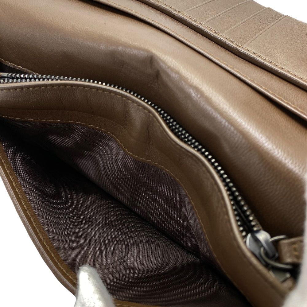 Bottega Veneta Wallet Bifold Intrecciato Karung Leather Brown Compact Capacity — view 8