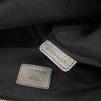 Dior Pouch Clutch Leather Gray Lightweight Capacity Crossbody — view 8